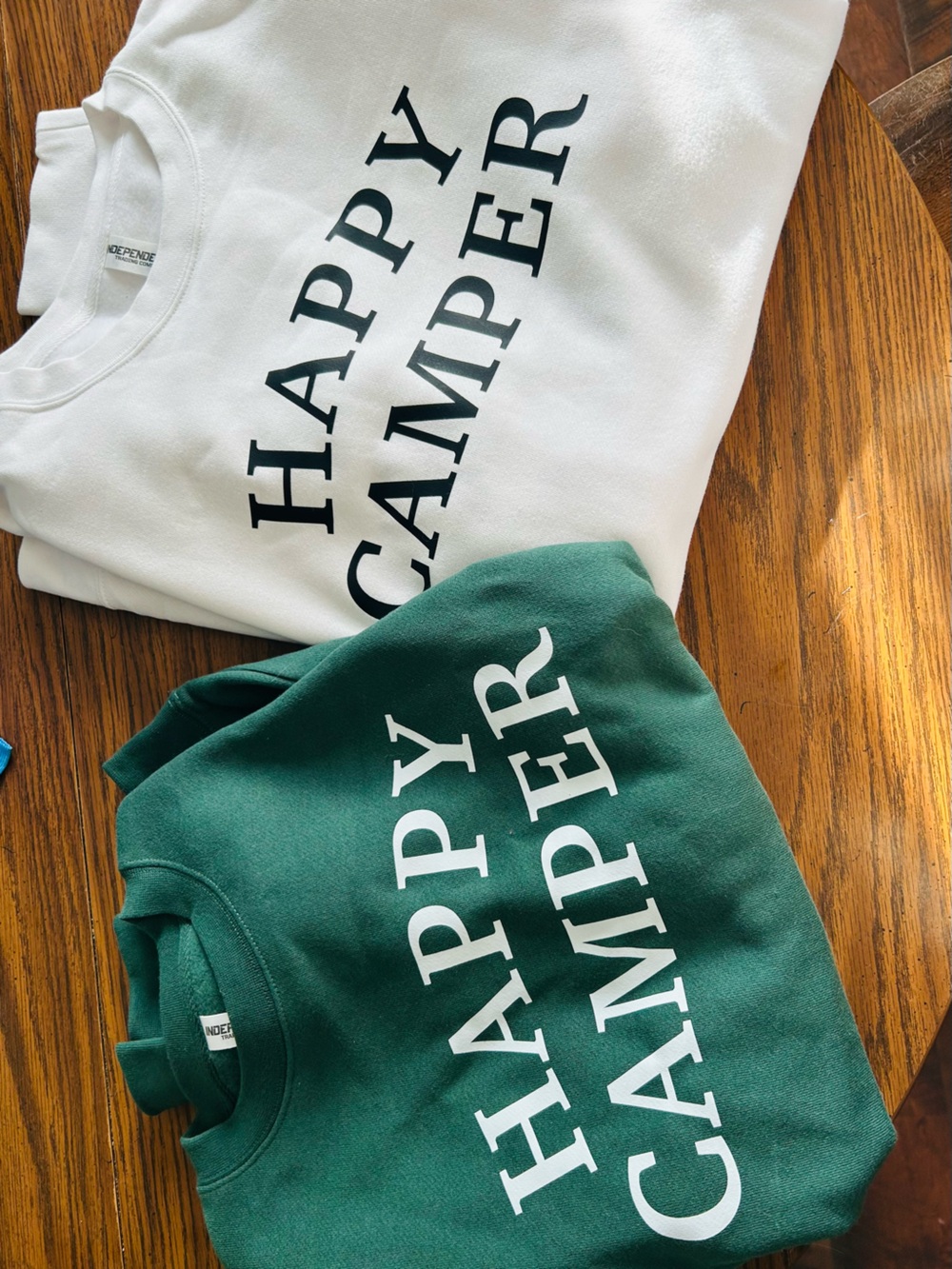 Unisex Happy Camper Crewneck Sweater - Green